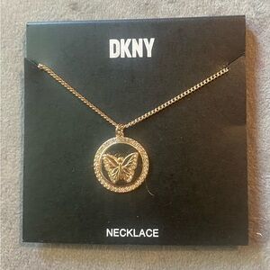 BNWT Gold-Tone Pavé Butterfly Pendant Necklace, 16" + 3" ext.